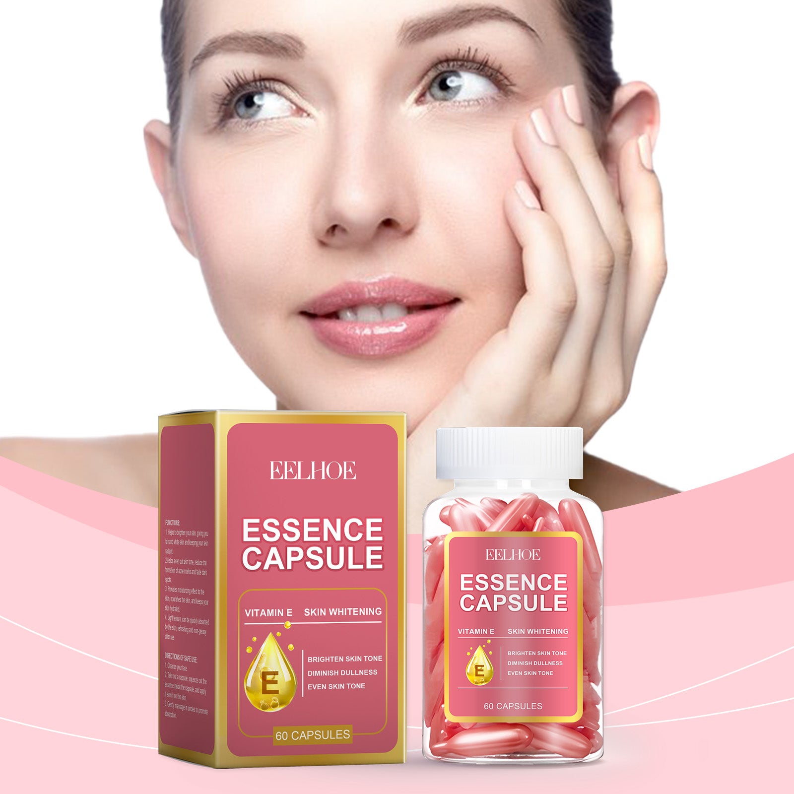 EELHOE Facial Capsule Essence Gentle Daily Moisturizing And Moisturizing Facial Skin Skin Care And Hydrating Care Serum