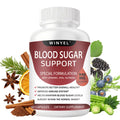 Suplemento premium puro Blood Sugar Complex: favorece niveles normales de azúcar en sangre. Natural. Con canela, melón amargo, cromo, mora y ácido alfa lipoico. Sin OMG. 60 cápsulas.