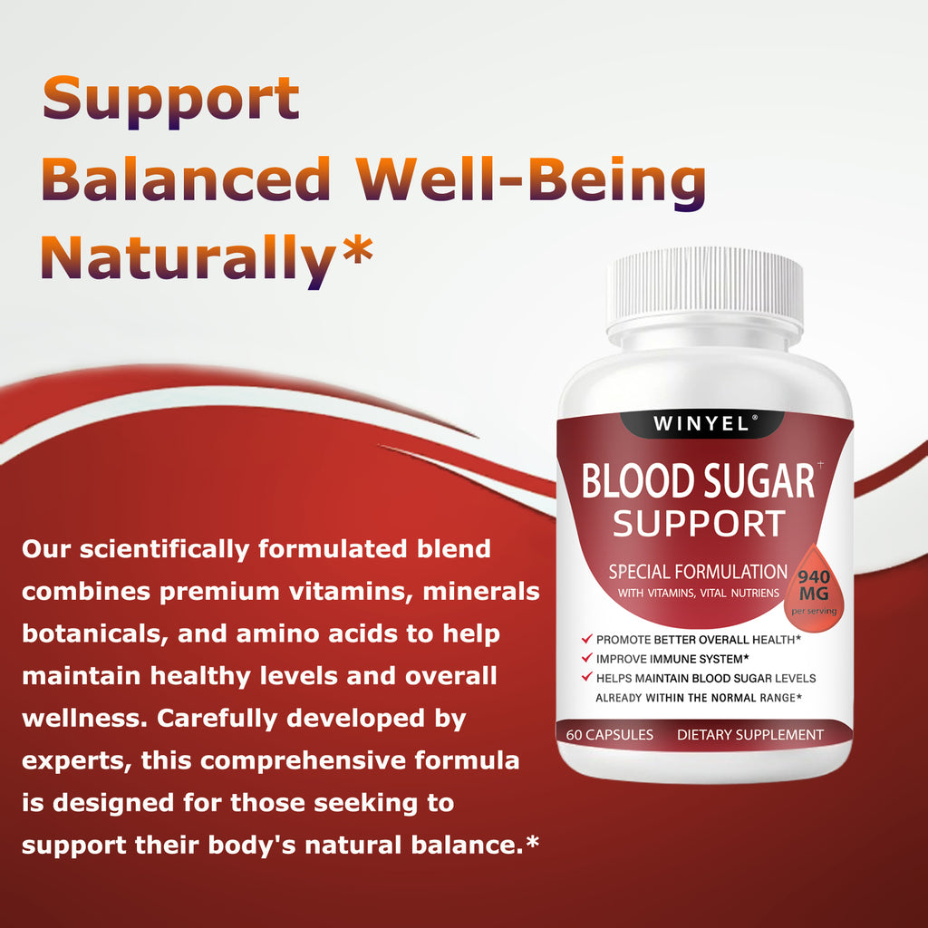 Suplemento premium puro Blood Sugar Complex: favorece niveles normales de azúcar en sangre. Natural. Con canela, melón amargo, cromo, mora y ácido alfa lipoico. Sin OMG. 60 cápsulas.